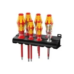 Wera 160 i/7 Rack VDE Schraubendreher-Set 7teilig Schlitz, Kreuzschlitz Phillips