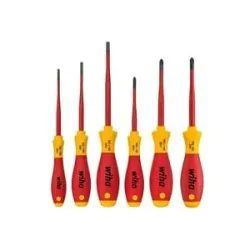 WIHA VDE-Schraubendrehersatz 3201 K601, Schlitz/PH/SL-PZD, 6-teilig, isoliert, Chrom-Vanadium-Molybdän-Stahl