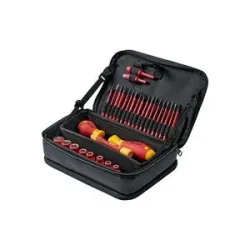 Wiha SlimVario® electric 43465 Elektriker, Handwerker, Lehrlinge, Profi, VDE Werkzeugkoffer bestückt 32teilig (L x B x