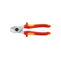 Knipex 95 16 165 VDE-Kabelschere Geeignet für (Abisoliertechnik) Alu- und Kupferkabel, ein- und mehrdrähtig 15 mm 50 mm²