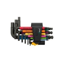 Wera 950/9 Hex-Plus Multicolour Imperial 3 Innen-Sechskant Winkelschraubendreher-Set 5/64 Zoll, 3/32 Zoll, 1/8 Zoll,