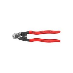 Knipex 95 61 190 Drahtseilschere Geeignet für (Abisoliertechnik) Alu- und Kupferkabel, ein- und mehrdrähtig, mittelharte