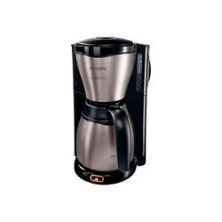 Philips Home Café Gaia HD7548/20 Kaffeemaschine Schwarz, Edelstahl Fassungsvermögen Tassen=15 Isolierkanne