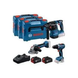 Bosch Professional GSR + GBH + GWS + 2x GBA 5.0 Ah + GAL 18V-40 0615A5009G Werkzeugset