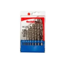 Fischer 536603 HSS-G HSS Metall-Spiralbohrer-Set 10teilig 1 mm, 2 mm, 3 mm, 4 mm, 5 mm, 6 mm, 7 mm, 8 mm, 9 mm, 10 mm
