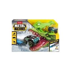 ZURU Metal Machines - Spielset Krokodilangriff Rennbahn + Auto