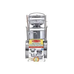 Spin Master Melissa & Doug - Edelstahl Topfset, Spielküche