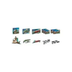 Lego City Bahnhof-Komplett-Set Bundle, Konstruktionsspielzeug