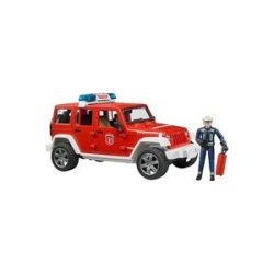 Bruder Jeep Wrangler Unlimited Rubicon Feuerwehrfahrzeug mit Feuerwehrmann, Modellfahrzeug