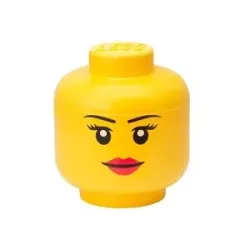 Room Copenhagen - LEGO stapelbarer Aufbewahrungskopf Mädchen, L, Gelb