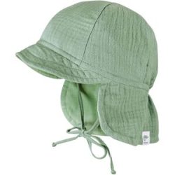 Musselin-Schirmmütze mit Nacken- und UV-Schutz