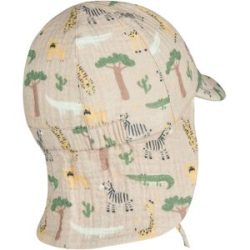 Sterntaler Musselin-Schirmmütze mit Nackenschutz Safari beige   mehrfarbig unisex