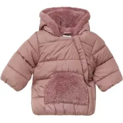 Steppjacke mit Kapuze und Plüschfutter
