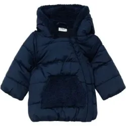 Steppjacke mit Kapuze und Plüschfutter