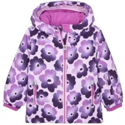 Winterjacke mit Kapuze Blumen