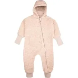 Wollwalk-Overall mit Kapuze und Klappbündchen