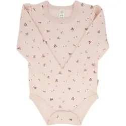Body langarm Blumen Rippqualität