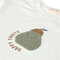 Lässig T-Shirt Birne Little Gang natur   gruen   mehrfarbig 74/80 unisex