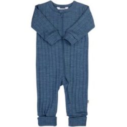 Overall mit Klappfuß Rippqualität Wolle/Seide
