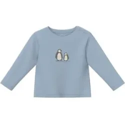 Shirt langarm Häkel-Pinguine