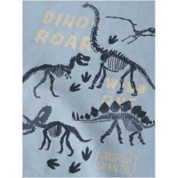 name it T-Shirt Dinos hellblau