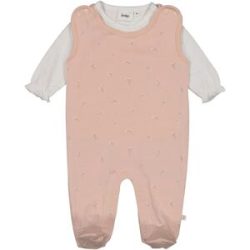 Feetje Strampler-Set Blumen rosa