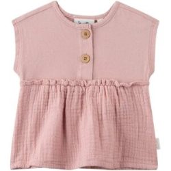 Sanetta Pure Musselin-T-Shirt ohne Arm rosa