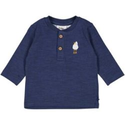 Feetje Henley-Shirt langarm Möwe blau