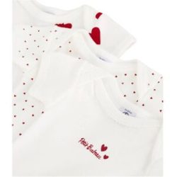Petit Bateau - Triopack, Bodys, kurzarm, 12 Monate, Rot