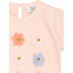 Hust&Claire T-Shirt Tüll-Blumen rosa