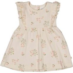 Ajour-Kleid Flügelarm Papageien Blumen