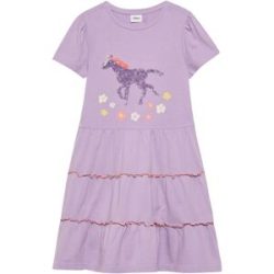 Kleid kurzarm Pferd Rüschen