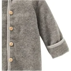 Wollfleece-Overall mit Klappbündchen aus Merinowolle