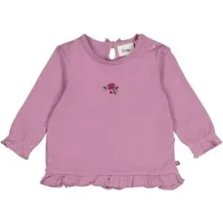 Shirt langarm Blumen Rüschen