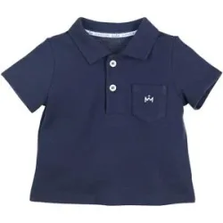Gymp Polo-T-Shirt mit Tasche Piqué blau
