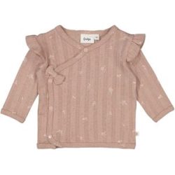 Ajour-Wickelshirt langarm Blumen Rüschen