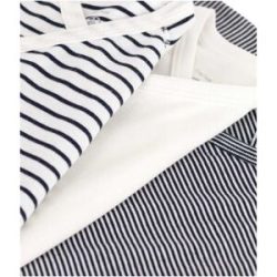 Petit Bateau - Triopack, Bodys, kurzarm, 3 Monate, Multicolor