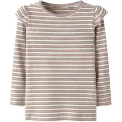 Shirt langarm Ringel Rippqualität