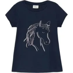 T-Shirt Pailletten-Pferd
