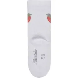 Sterntaler Socken Rippqualität Erdbeere weiss 17/18 unisex