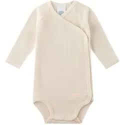 Sanetta Wickelbody langarm Wolle/Seide natur