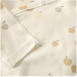 Noppies Wickelbody langarm Äpfel natur   mehrfarbig unisex
