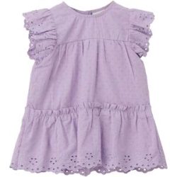Kleid Flügelarm Lochstickerei