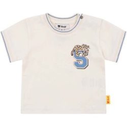 Steiff 2-tlg. Set T-Shirt und Shorts Struktur blau   natur