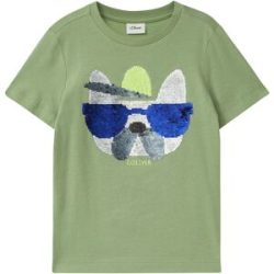 T-Shirt Hund Wendepailletten