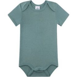 Sanetta 2er-Pack Bodys kurzarm Elefant gruen   natur