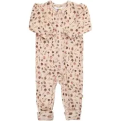 Woll-Overall mit Klappfuß Blumen