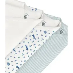 Petit Bateau 3er-Pack Wickelbodys langarm Ringel Fuchs natur   mehrfarbig unisex