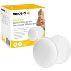 medela - waschbare Stilleinlagen - Weiss - Mikrofasern - 4 Stück