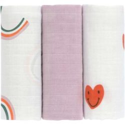 3er-Pack Mullwindeln 60x60 cm Happy Rascals